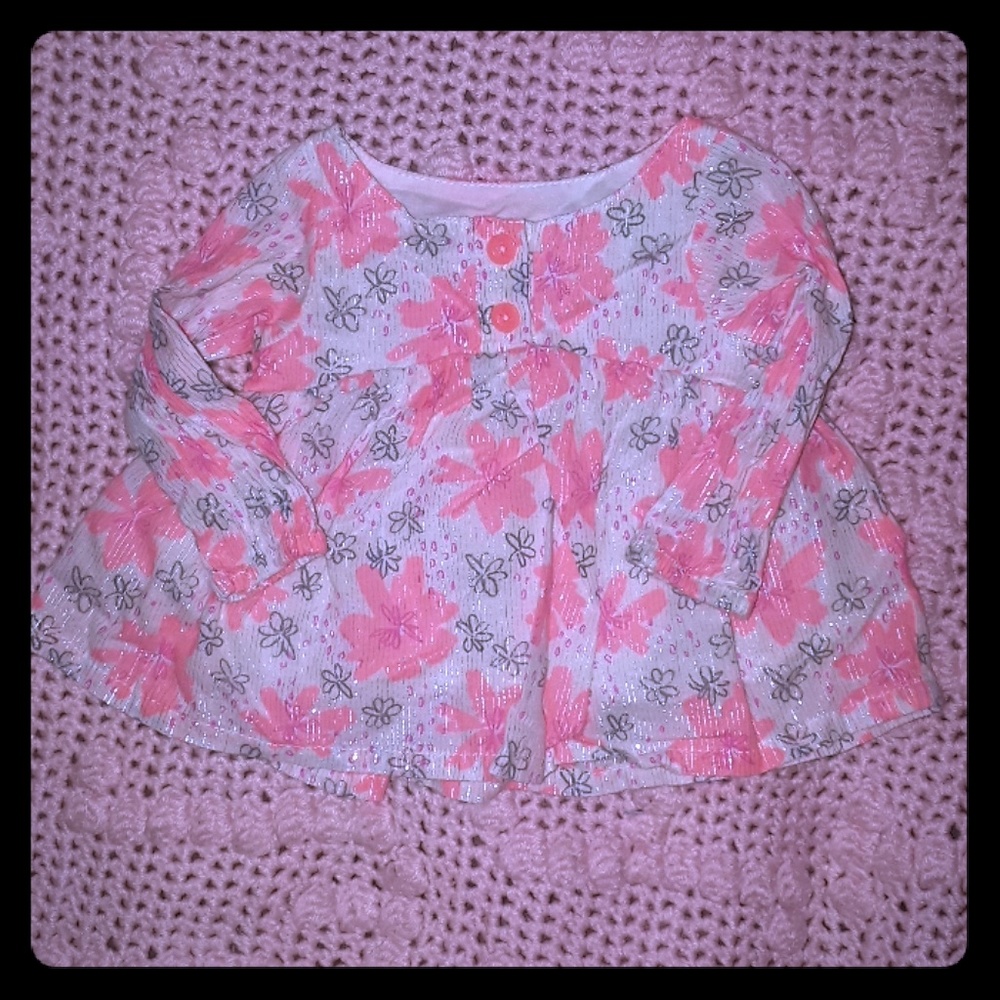 Lined long sleeved newborn blouse